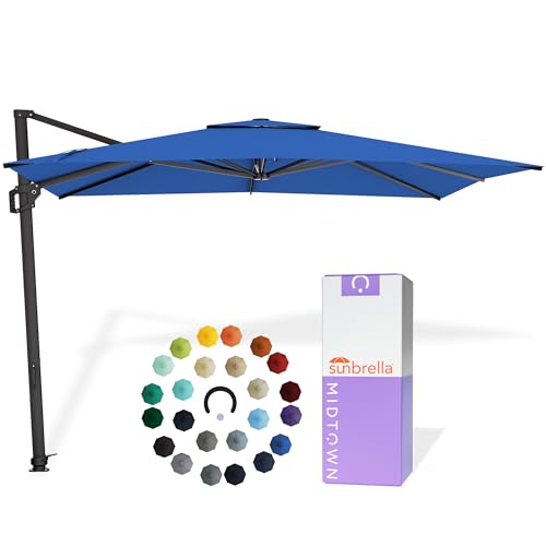 Image of Midtown Umbrellas Grande Square - 9 x 9 Ft Cantilever Umbrella
