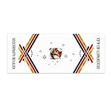 Herz & Heim® Personalisierter Tischläufer WM 2026 Deutschland – Tischdecke als Deko für Fußball Weltmeisterschaft 2026 mit Wunschtext – 2 Größen (40 x 100 cm)