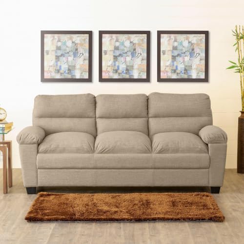 Image of Home Centre Helios Scott NXT Beige Pinewood 3 Seater Sofa - 189cm