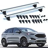 TINIANHHCT 2PCS Cross Bars Fits for Ford Edge 2015-2024 Without roof Side Rails Adjustable Locked Luggage Cargo Carrier Roof Rack Cross Rails Crossbars Silver