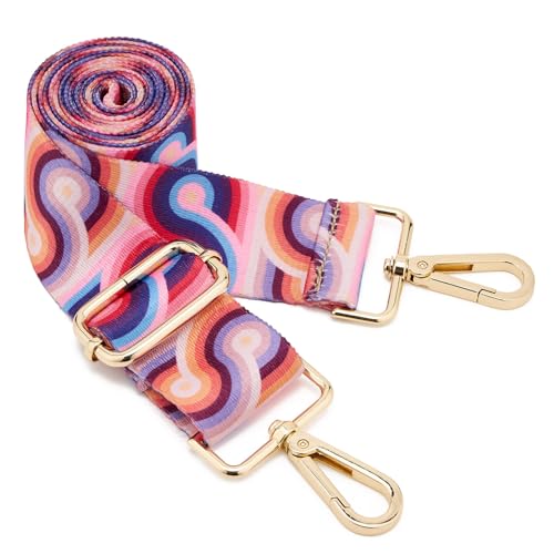 Image of ZOOEASS Wide Shoulder Strap Adjustable Replacement Belt Guitar Style Crossbody Bag Handbag Strap Multicolor Canvas Straps(Wide:1.5in)(Color45)