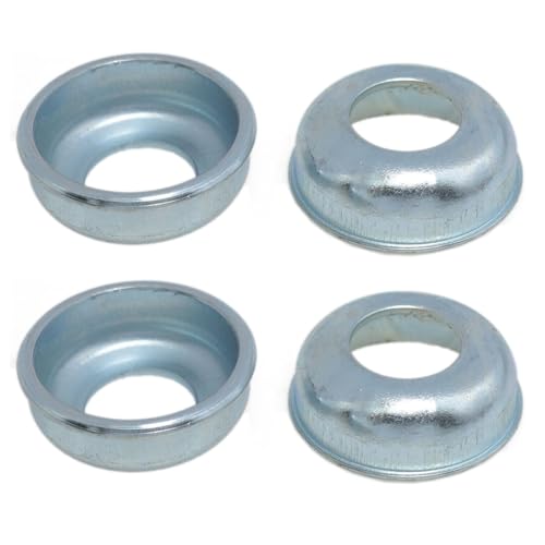 Meuey Lyot 4PCS Silver Bicycle Front hub Cups Bike Hub Cup Mountain Bike Bearing Bicycle axle nut for Road Bikes Mountain Bikes Flat Bikes (Silver)