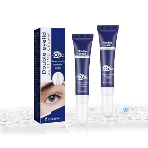 Double Eyelid Defining Cream, crema de larga duración doble, invisible para moldear los párpados, crema de ojos para levantar y peinar los párpados, adecuada para piel flácida (10 ml, 2)