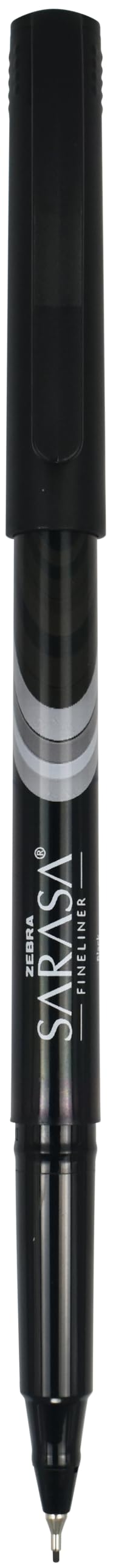 Zebra Sarasa Fineliner, 0,8 mm, Schwarz, 12 Stück