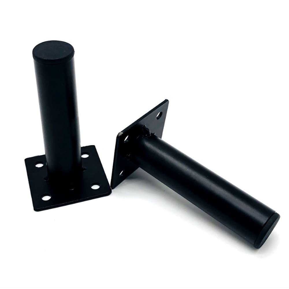 4 pezzi gambe mobili nere, gambe del divano piede medio moderno gambe armadio in metallo piedi mobili di ricambio fai da te per armadio armadio divano sedia tavolo(Size:18cm)