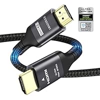 8K HDMI 2.1 Kabel 1M, Zertifiziert 48Gbps Ultra High Speed Geflochtenes HDMI Kabel 8K@60Hz 4K@120Hz RTX 3090 eARC Dynamisches HDR HDCP 2.2&amp;2.3 Dolby Atmos Kompatibel mit PS5 HDTV Monitor Xbox-Serie