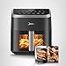 Midea Air Fryer 5.5 Quart with See-Thru Window, Rapid Air Technology, 9 Preset Menus for Quick and Easy Meals,1 Minute Button and Favorite Function, 90% less oil