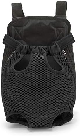 Seven Master Pet Carrier Backpack, Legs Out Front-Facing Dog Carrier with Wide Shoulder Pads, Easy-fits and Hands-Free Pet Puppy Cat Backpack Carrier for Hiking, Travel and Outdoor Use (L)