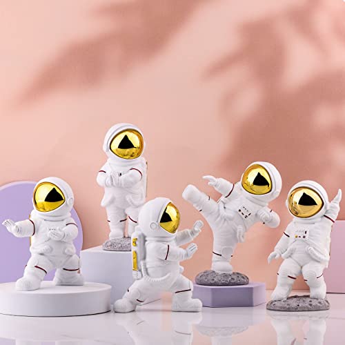 Figura de Astronauta Kung Fu Blanco y Dorado miniatura 7