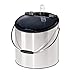 Oggi 7440 Stainless Steel Ice and Wine Bucket with Flip Top Lid and Ice Scoop, Holds 2 Bottles