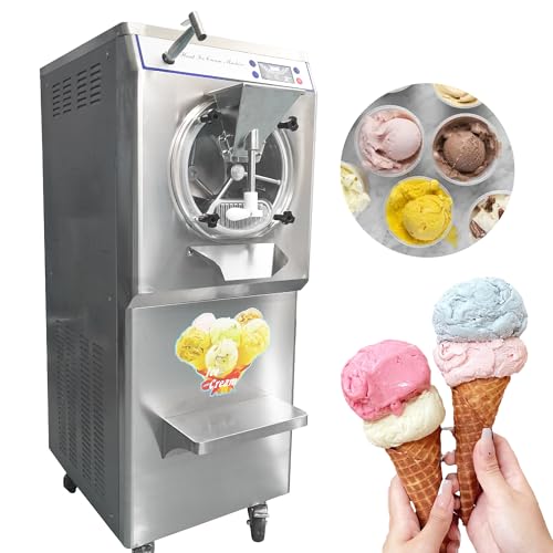 Vaseni 80L/H Commercial Gelato Hard Ice Cream Maker, 15L Cylinder Sherbet Ice Cream Maker, Frozen Fruit Yogurt Batch Freezer, Acrylic Transparent Hinged Door, With Faucet, 7" LCD Panel, 110V Vaseni 80L/H Commercial Gelato Hard Ice Cream Maker, 15L Cylinder Sherbet Ice Cream Maker, Frozen Fruit Yogurt Batch Freezer, Acrylic Transparent Hinged Door, With Faucet, 7" LCD Panel, 110V