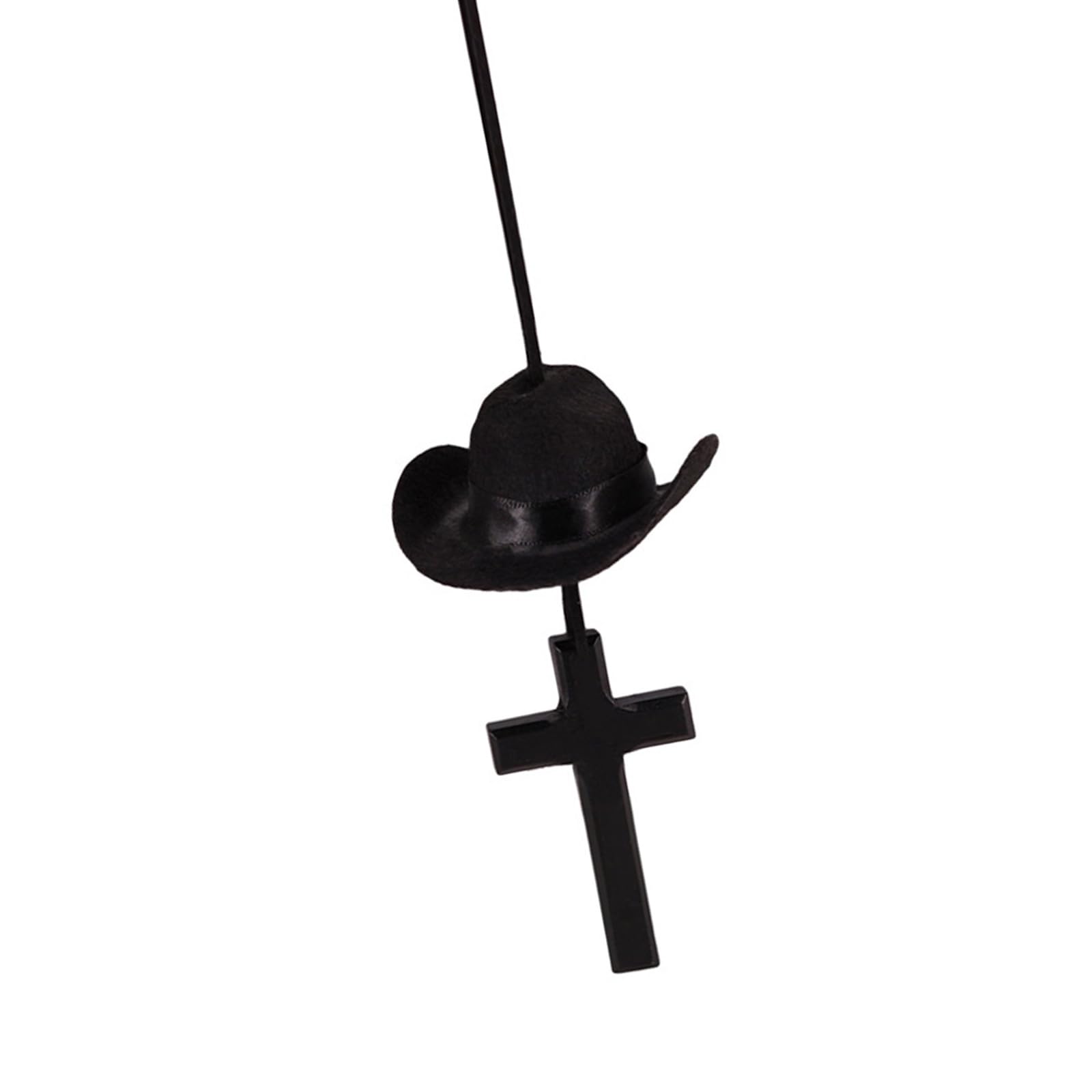 Hat Crosses Vehicle Hanging Ornament Rearview Mirrored Charm Gifts Wood Crosses Charm