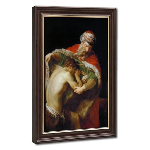 The Return of The Prodigal Son toile de Pompeo Batoni grand tableau mural de salon 61 x 91 cm