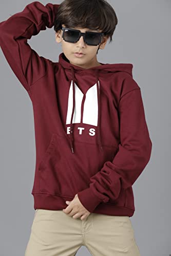Image of KYDA KIDS Boys Cotton Regular Fit Hooded Neck Hoodies - Sweatshirt with Hoodies Full Sleeves Winter Wear, Long Sleeve Sweatshirts for Boys
