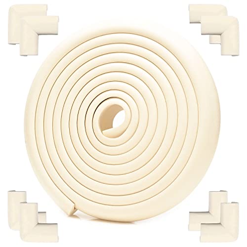 Dekukar Kind Möbel Stoßfänger Baby Proofing (Große 4M Rand 8 Eckschutz), Schwerlast Soft NBR Kantenschutz Schaumstoff, Tischkantenschutz Ecken für Schublade (Vorgeklebt, Baby Kopfschutz)
