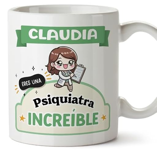 MUGFFINS Tazas Personalizadas para PSIQUIATRA mujer - En Español - Eres increíble - Kawaii - 11 oz / 330 ml - Regalo Personalizable original y divertido | Ya disponible en tu tienda friki favorita! En mundofriki.es! MUGFFINS Tazas Personalizadas para PSIQUIATRA mujer - En Español - Eres increíble - Kawaii - 11 oz / 330 ml - Regalo Personalizable original y divertido | Ya disponible en tu tienda friki favorita! En mundofriki.es!