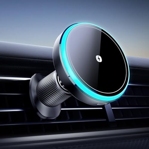 Cargador inalámbrico | Soporte para teléfono móvil, 15 W Optimal Viewing Magnetic Wireless Cellphone | Mobile Phones & Communication Charging Device for Air Vent Dashboard Center Console - imagen 7