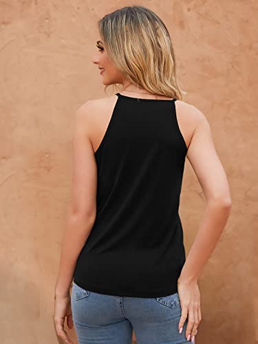 High Neck Tank Top for Women Camisole Trendy Sleeveless Shirts Loose Fit Cami Tanks 3 Pack4