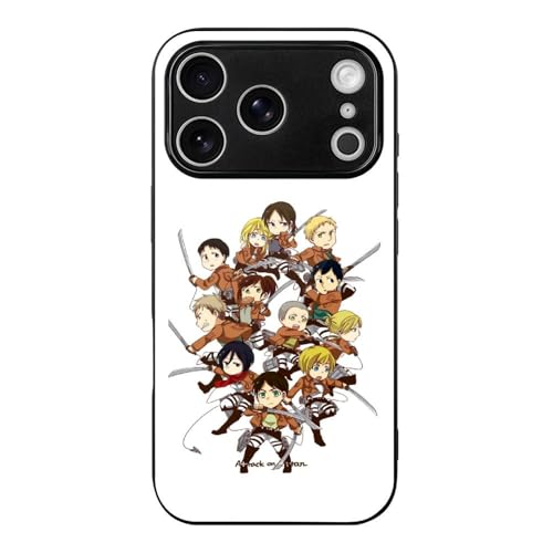 iPhone17 Pro用ケース 進撃の巨人 アイフォン17 Pro用ケース スマホケース TPU 強化ガラス 耐衝撃 おしゃれ かわいい 擦り傷防止 指紋防止 互換性のある 2025新型
