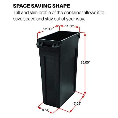 Caneca de Basura Rubbermaid Comercial Roja 23 Gal Pack 4 miniatura 7