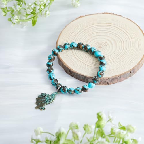 MollyQueen Peacock Gifts for Women Natural Stone Beaded Inspirational Gifts for Peacock Lover4