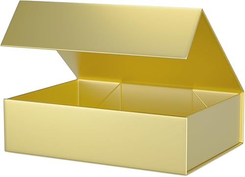 ROSTELACK Caja de regalo de 11.9 x 8.5 x 3.3 pulgadas con tapa de cierre magnético, caja de regalo para regalos, caja de regalo de dama de honor,
