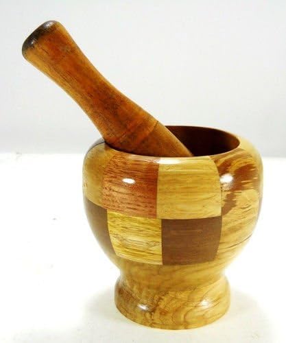 Beautiful Wooden Mortar and Pestle