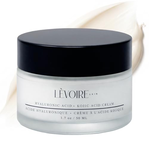LEVOIRE SKIN Brightening Hyaluronic + Kojic Acid Cream | Hydrating Face Moisturizer with Aloe, Shea...