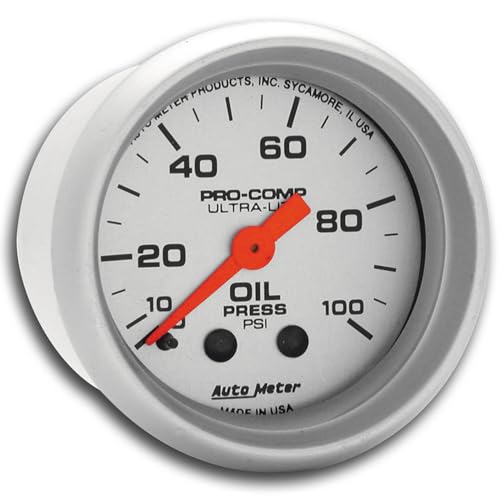 Auto Meter 4321 Ultra-Lite Mechanical Oil Pressure Gauge, Regular, 2.3125 in. - Image 3