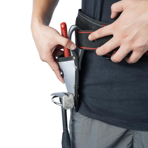 Image of MELOTOUGH Plier Holster Tool Holder and Heavy Duty Steel Loop Hammer Holder for Tool Belt Work Organizer Pocket Durable and Compact Tool Holder for Construction,Electrician