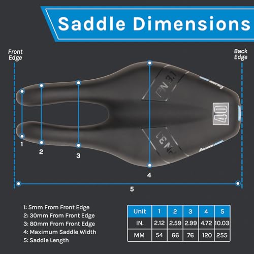 ISM PN 3.1 Padded Road Bike Saddle - Professionally Designed Noseless Bicycle Seat for Road, Time Trial, Triathlon, and Gravel Bikes - Performance Road Bike Seat for Reduced Numbness and Leg Clearance