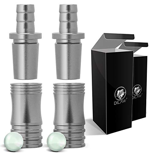 DILAW® Shisha Aluminium Schlauchadapter 18/8 Schliff Set 2-teilig Universal Hookah Wasserpfeife Alu Manyak,Opal,Vatos…