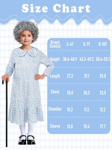 68% Off AOTHSO 13-Piece Old Lady Costume for Kids