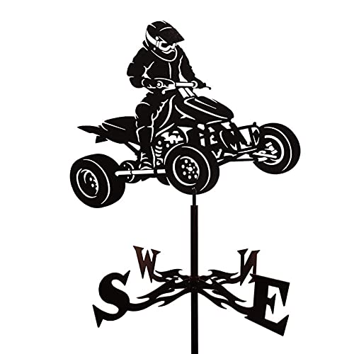 Girouette en métal animal pour toit et jardin : indicateur de direction du vent silhouette noire