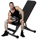 Sweetcrispy Adjustable Weight Bench for Home Gym, Foldable Incline Workout Bench Press with 795 LBS Weight Capacity, Strength Training Fitness Equipment for Full Body Exercise