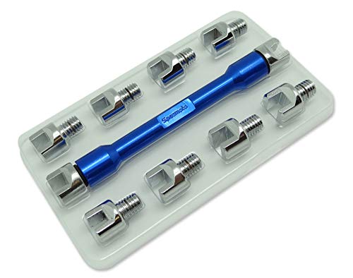 Specmoto Brand Spoke Spanner Wrench 10pc Tool fits Japanese and Euro off-road motorcycle wheels - Thumbnail 2