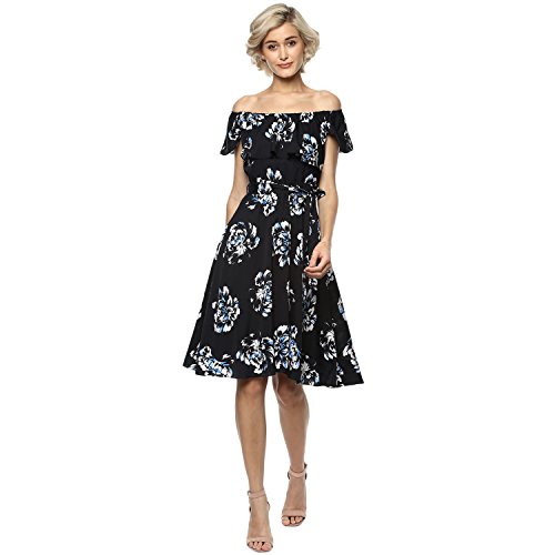Image of Harpa Off-Shoulder Printed Dresses