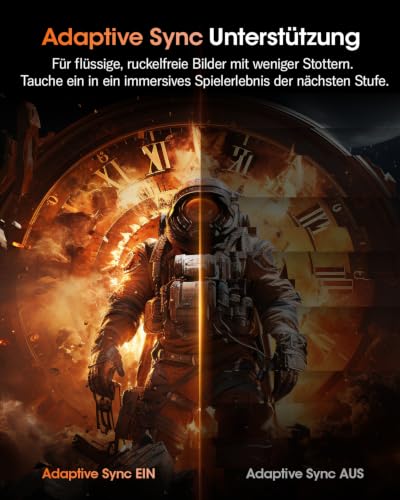 KOORUI 24 Zoll Gaming Monitor 170Hz, FHD Bildschirm Adaptive Sync HDMI 1.4 – Ansicht 5