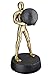 Produktbild GILDE Deko Figur Skulptur Strong Stark XL - Moderne Kunst und Dekoration aus Kunstharz - Fabe: Gold - Höhe 32 cm