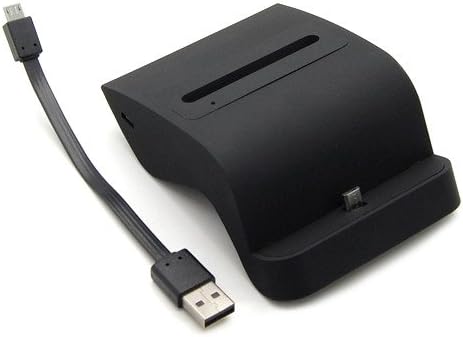 Dual USB Sync Battery Dock, Base Charger Holder, Black