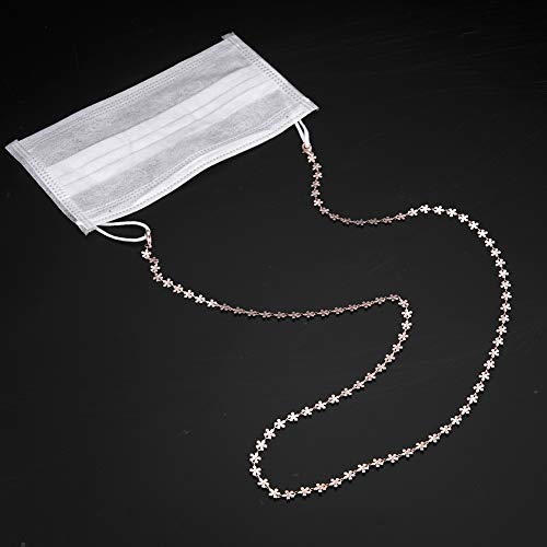 Likgreat Metal Flower Shaped Glasses Chain For Women Reading Eyeglasses Necklace Cords Sunglasses Strap (Rose Gold Tone) #TOP2
