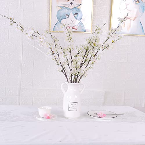 YIBELAAT Künstliche Blumen Kirschblütenzweige künstliche Blumen ohne Vase, Kirschblüten-Dekor, Kirschblütenbaum, 101,6 cm, 4 Stück (Kirsch-Weiß1) Cover