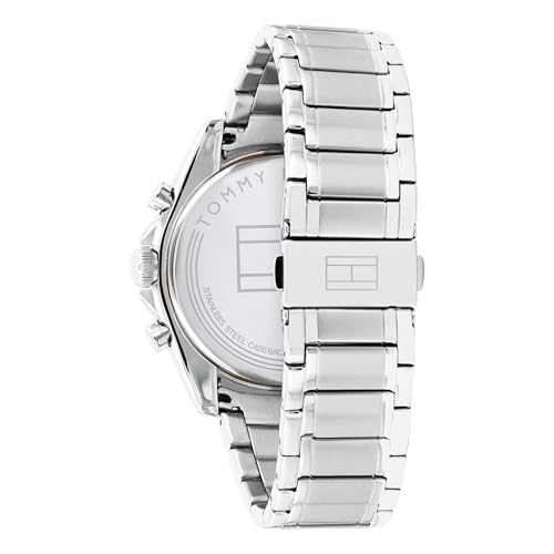 Tommy Hilfiger Multi Zifferblatt Quarz Uhr für Herren mit Silbernes Edelstahlarmband - 1791835 – Bild 3