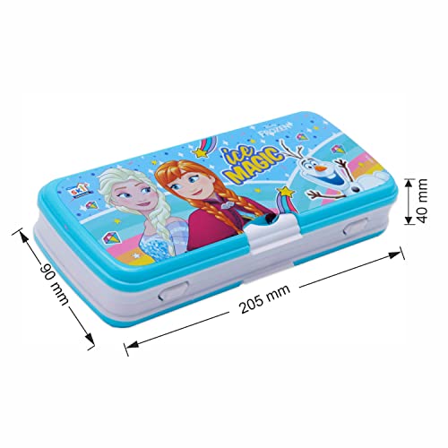Image of SKi HomewareXylo Pencil Box with White Board and Marker (Frozen Ice Magic) with Free Stationery, Ideal for Party Favours and Gifting for School Going Kids