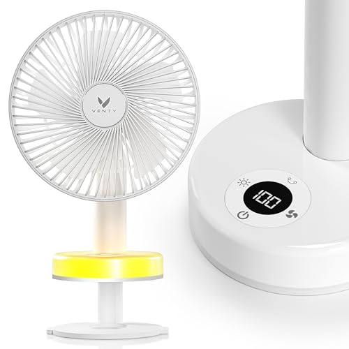 VENTY Portable Clip Fan - Rechargeable 10-Hour Battery Portable F...
