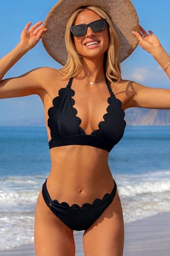 Bikini deux pièces en dentelle collopée, maillot de bain patchwork dos nu - 5