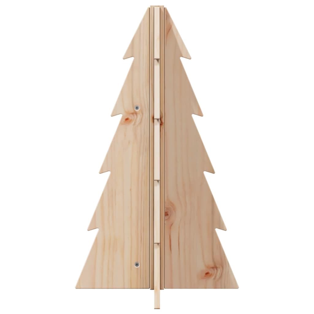 Árbol de Navidad de madera para decorar, 69,5 cm, madera maciza de pino, árbol de decoración DIY para ambiente festivo de Navidad, interior