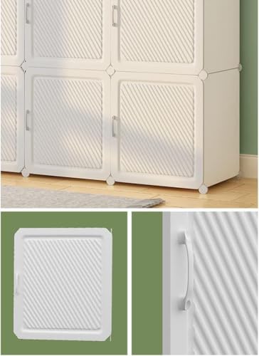 Image of Plastic Shoe Rack for Home with Door, 4 Door 12 Shelf | DIY Shoe Stand Organizer Cabinet for 24 Pairs Storage | Portable Slipper & Chappal Stand