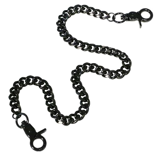 starfa lab Pants Wallet Chain for Men Women Boy Girl Duty Heavy Pocket Chain Metal Wallet Keychain Jean Punk Black