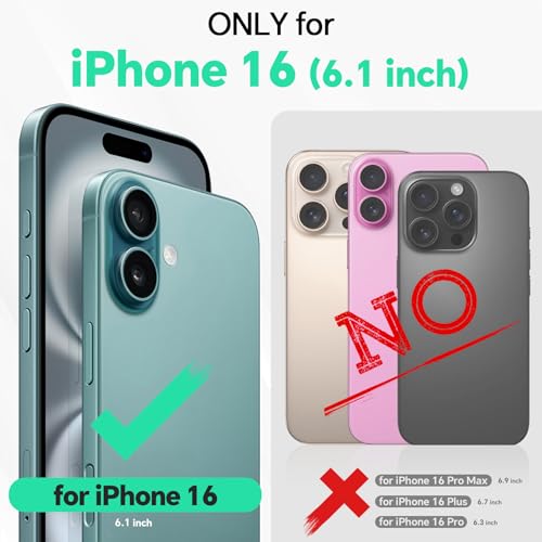 Étui iPhone 16 5G portefeuille cuir protection intégrale housse 6,1 pouces 2024 - 2